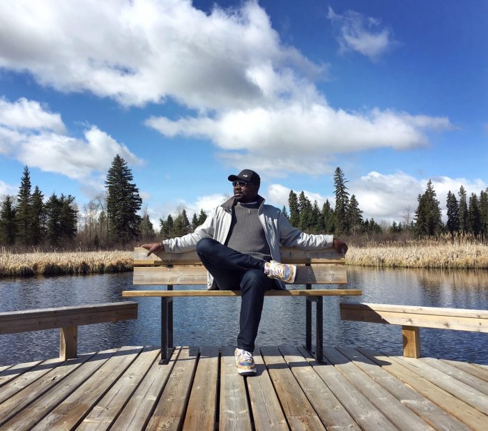 Relaxing on the floating boardwalks in Ominnik Marsh