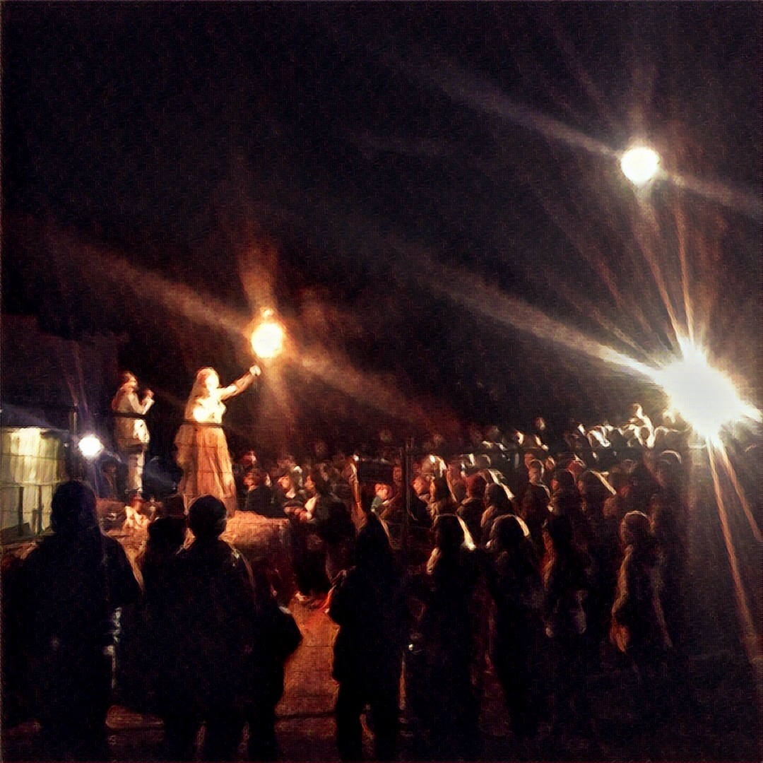 Creepy fire magic performed by creepy people.