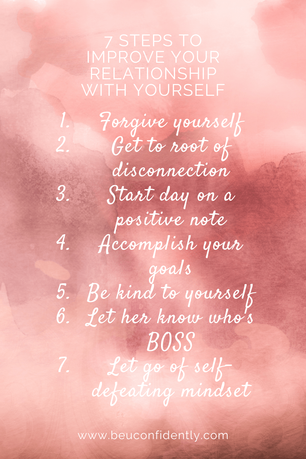 7 steps to improve your relationship with yourself