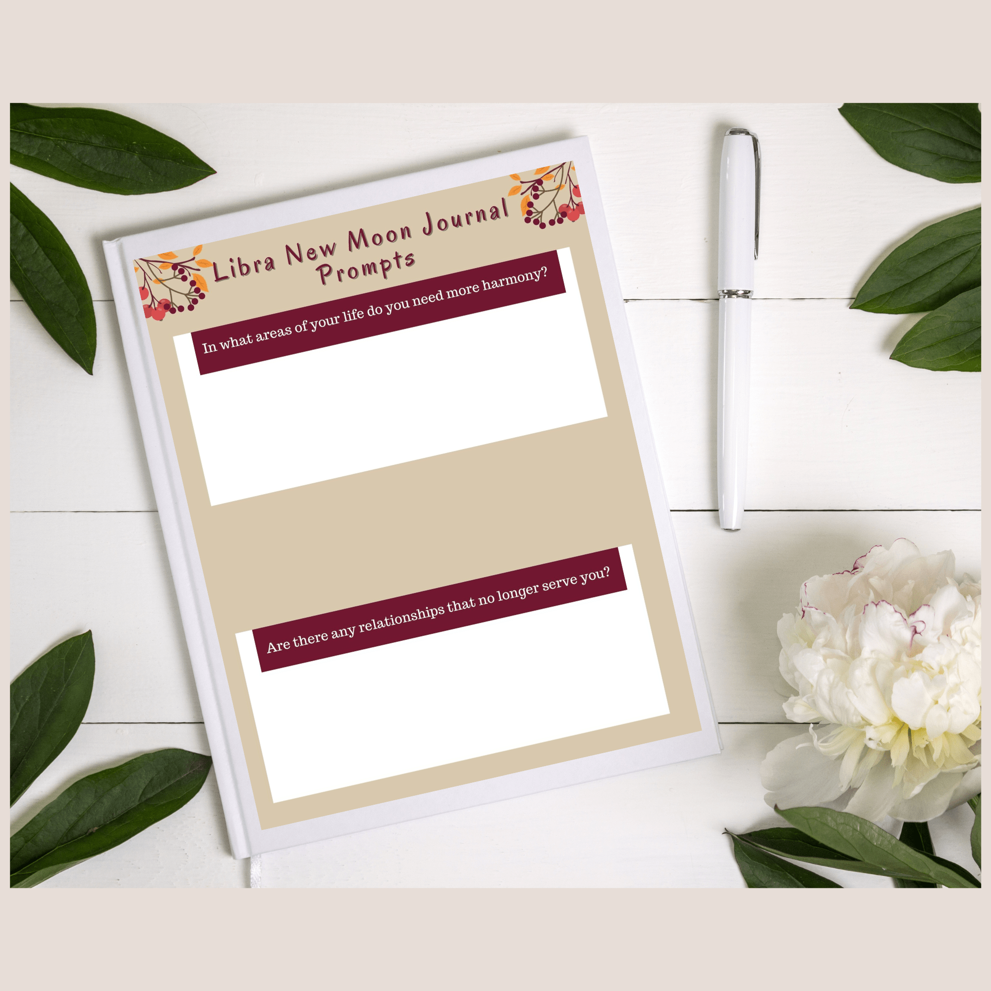 sign up to receive new moon libra journal prompts to use while journaling during moon ritual