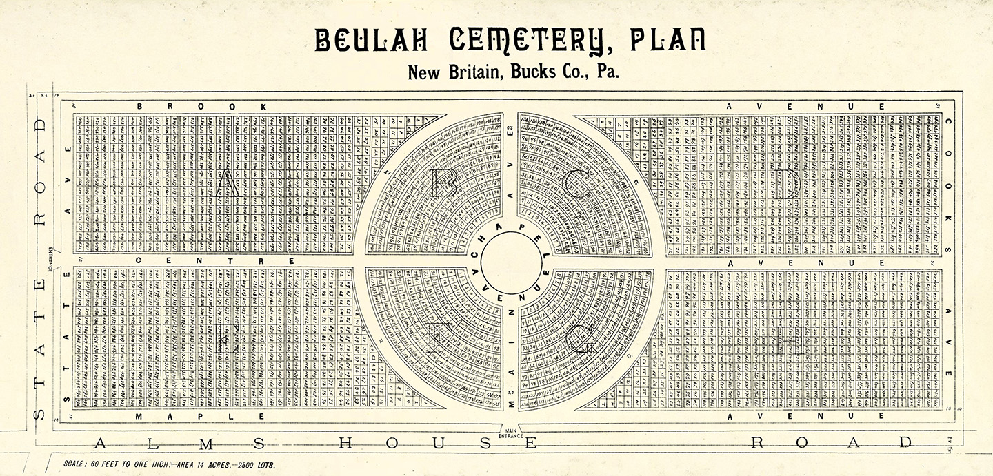 Map Burial List Beulah.