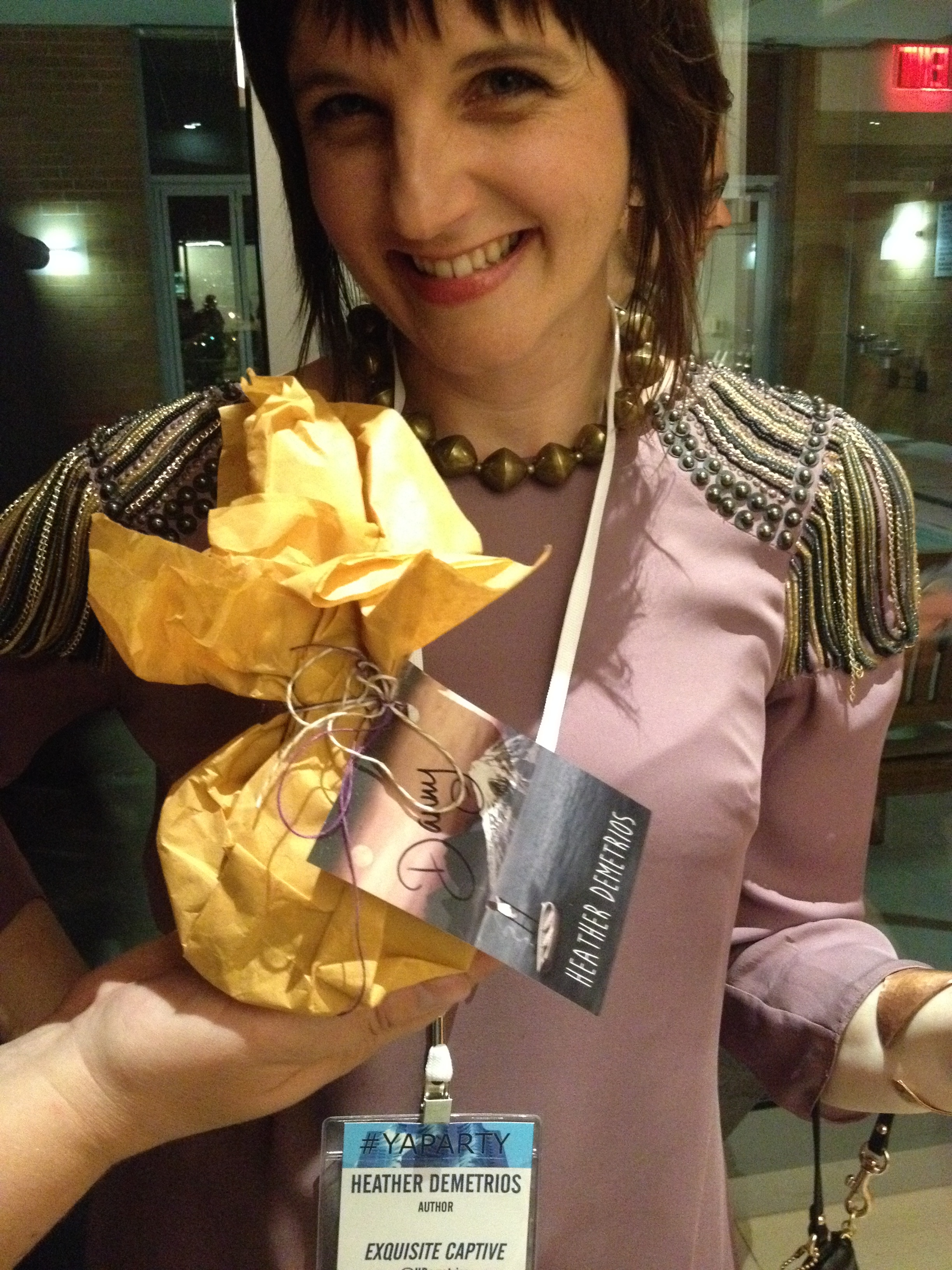 Heather with a gift! Sooo beautiful!