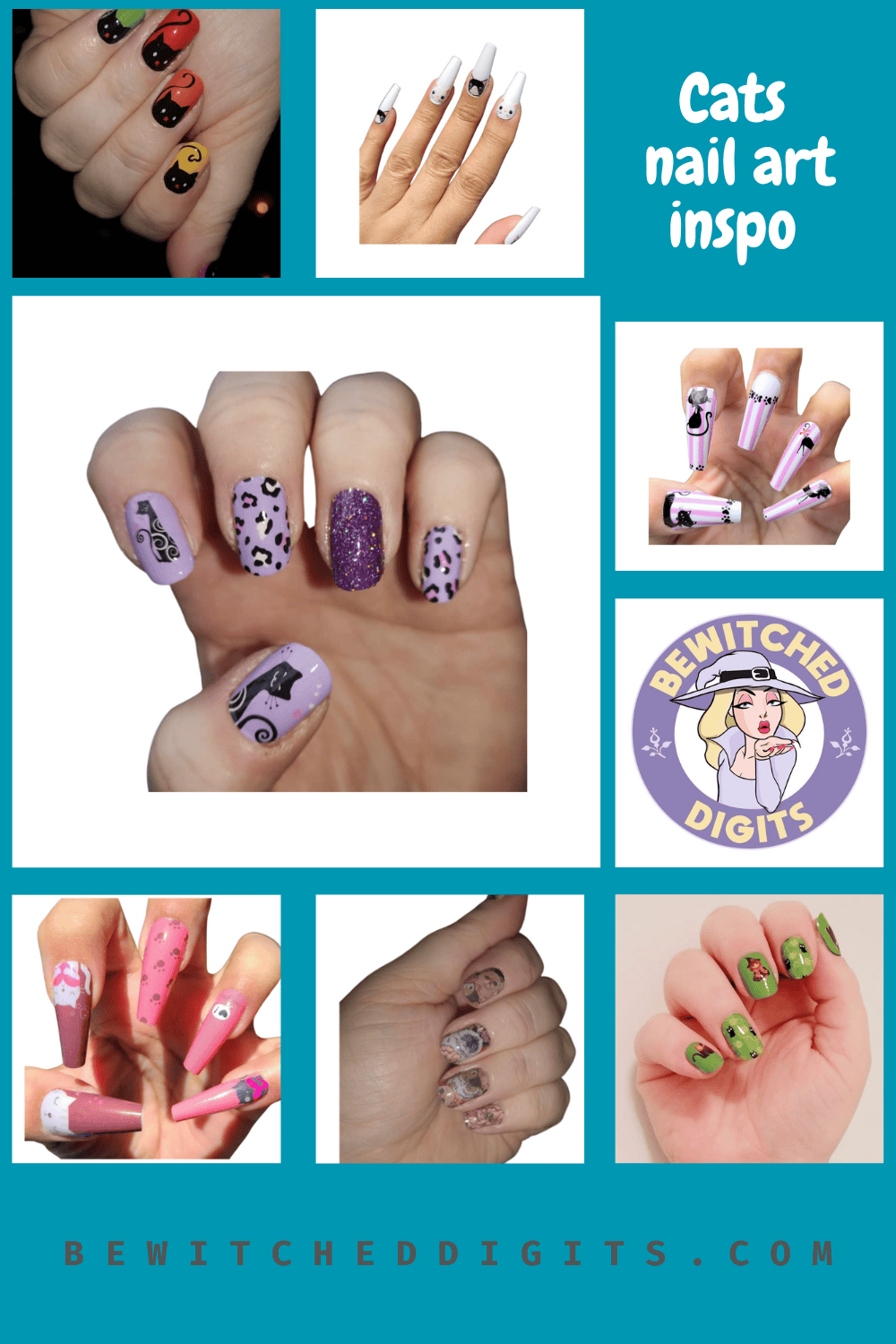 Cats nail art inspo
