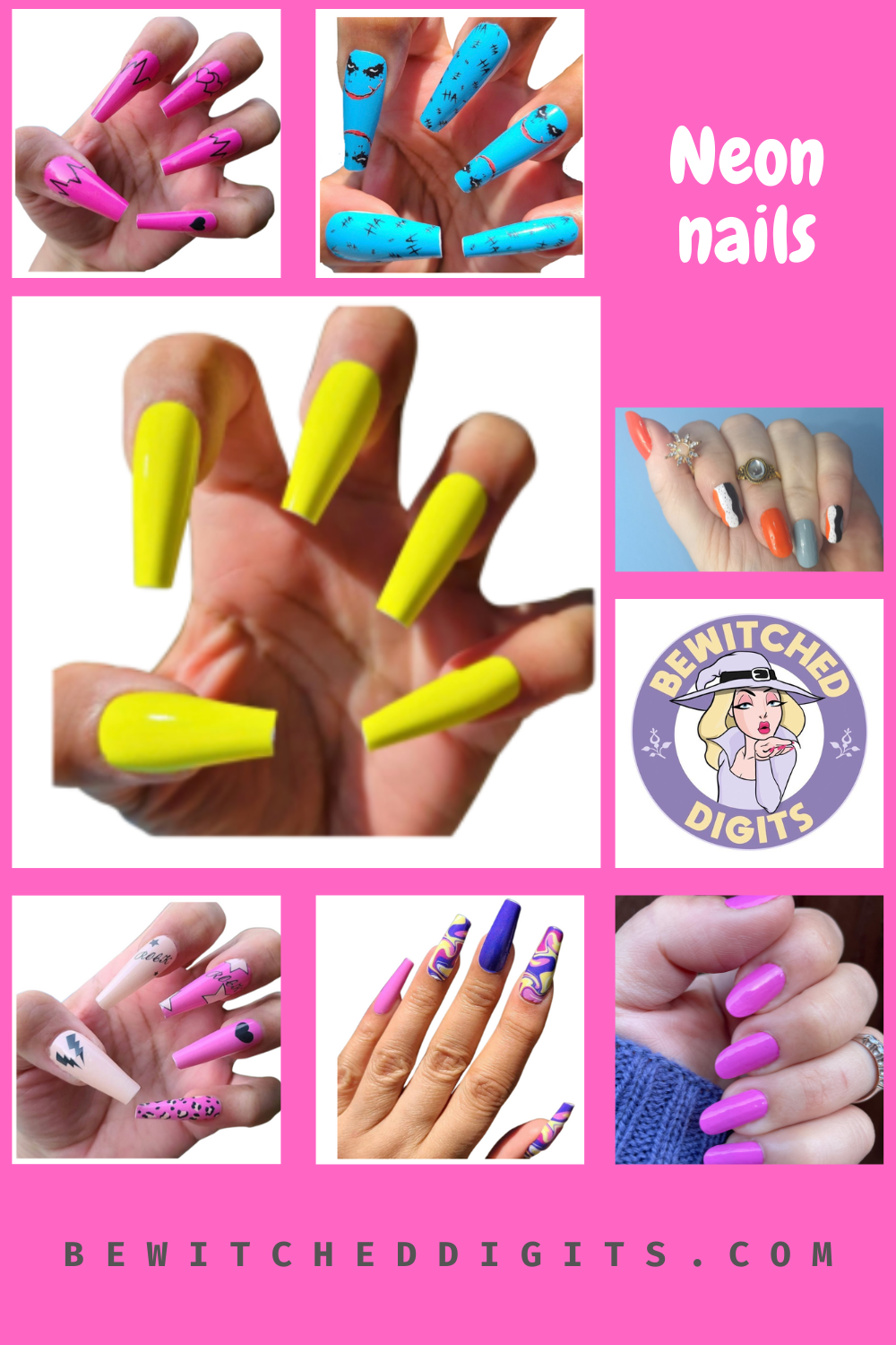 Beautiful brights and neat neon nails!
