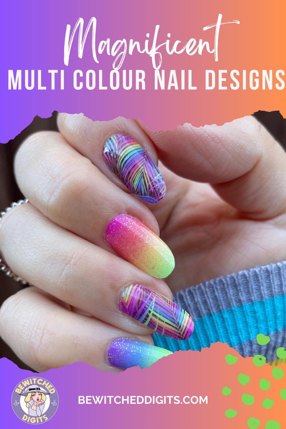 Multi colour nail wraps