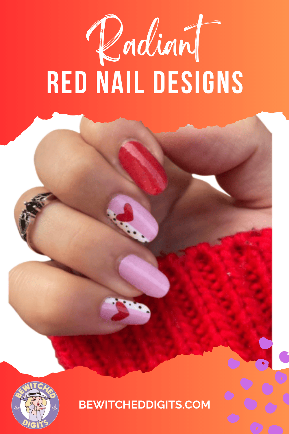 Red nail wraps