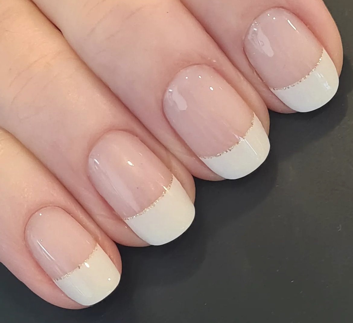 french glitz curved tips nail wrap