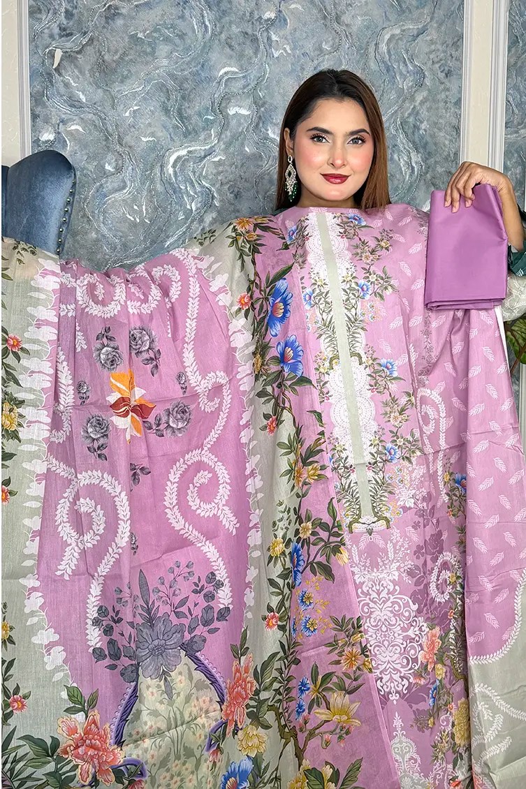 Alternative view of ANTARA Premium SWISS LAWN 3-piece(BABY PINK)