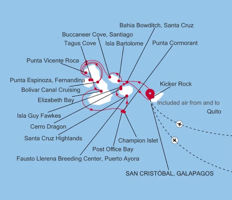 Galapagos 2026 Beyond Travel Group MAP2 
