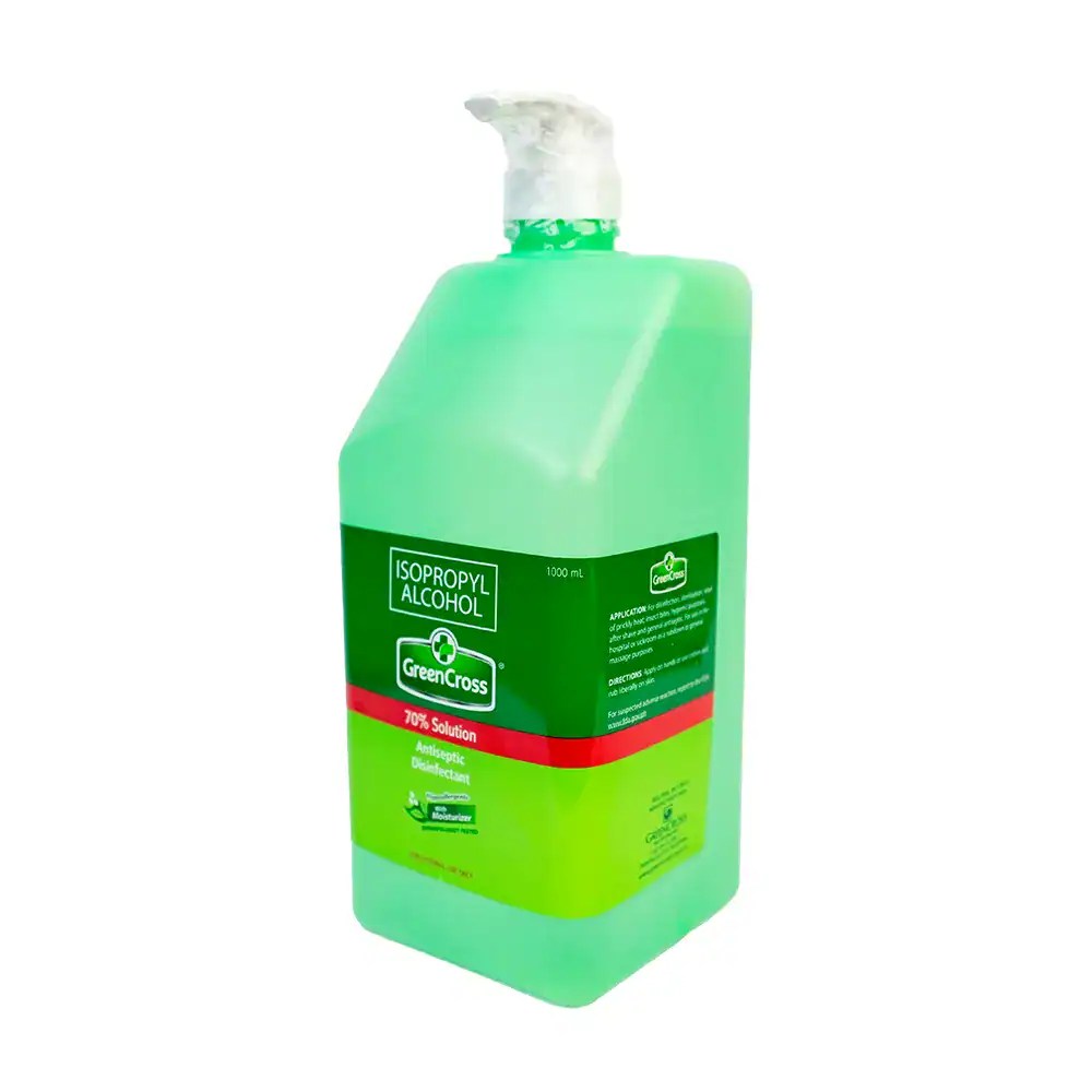 GreenCross 70% Isopropyl Alcohol with Moisturizers 1000ml (1 Liter)