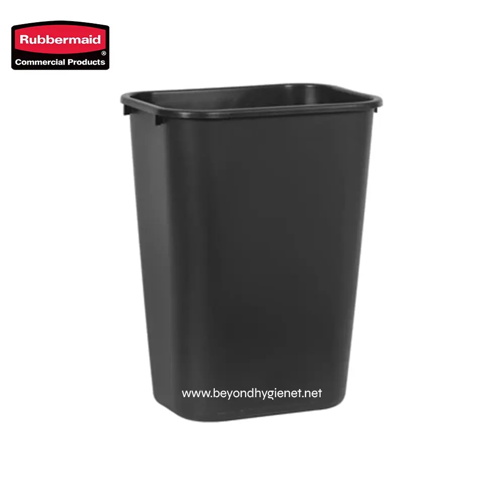 WASTEBASKET LARGE 41 QT BLACK