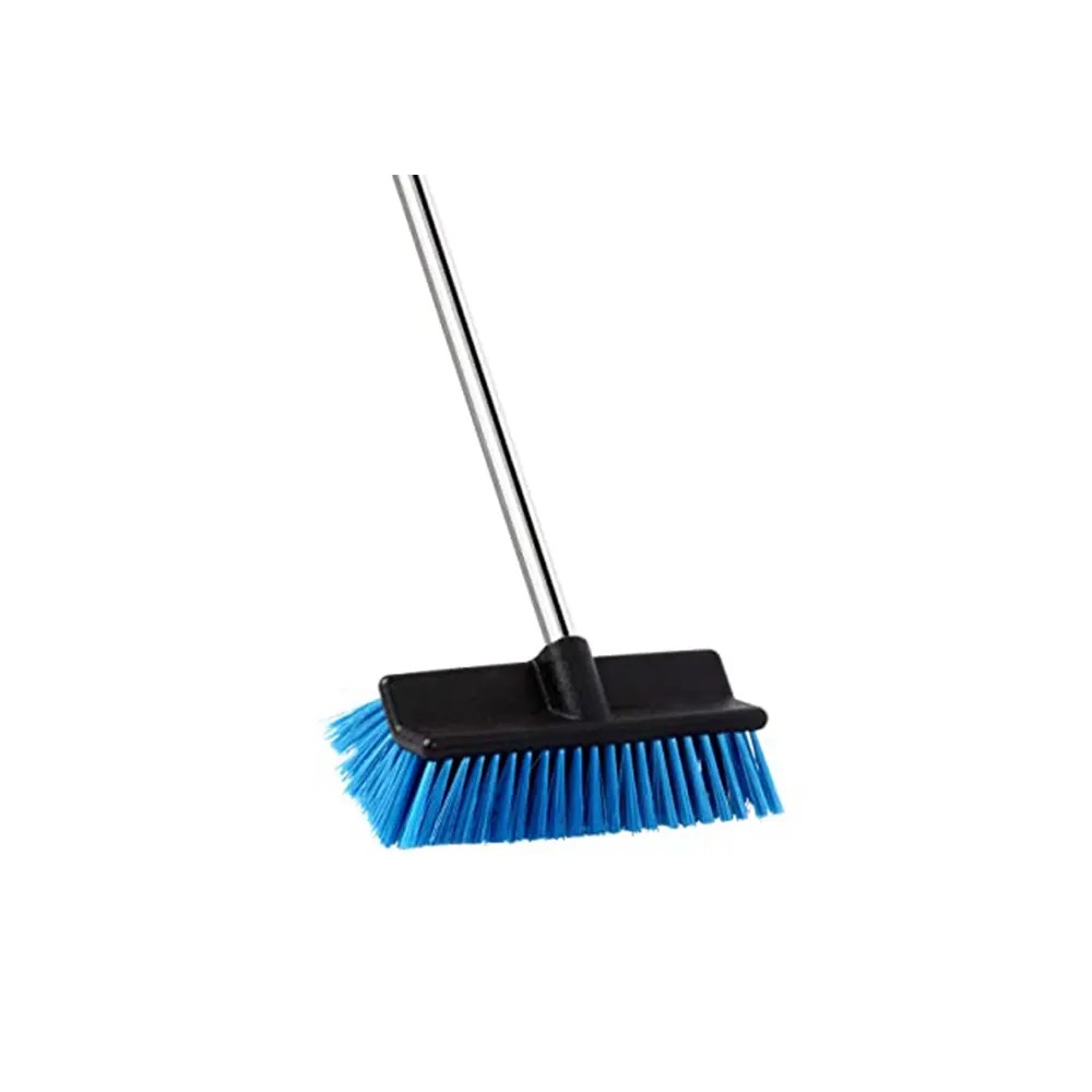 8inch Floor & Wall Deck Brush with 4ft. Steel Handle