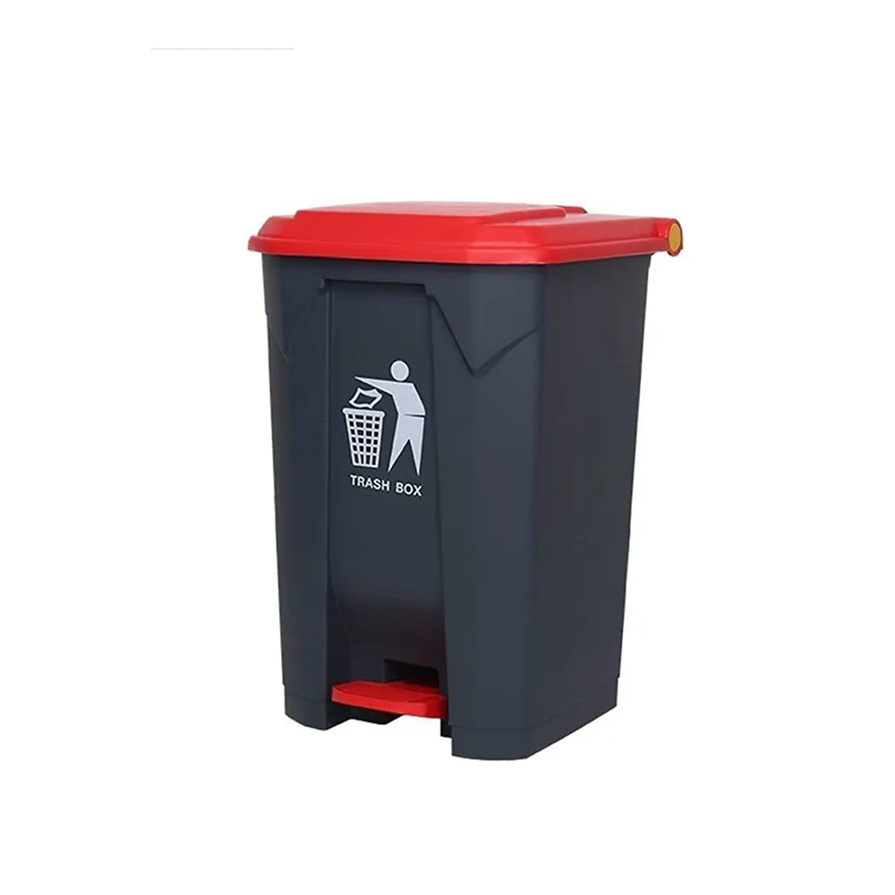 Trash bin, plastic, Pedal type, 68 liters