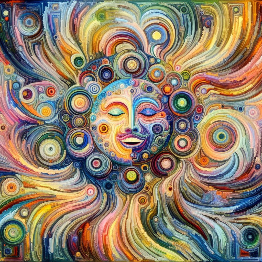 face mandala...happiness coeists with despair