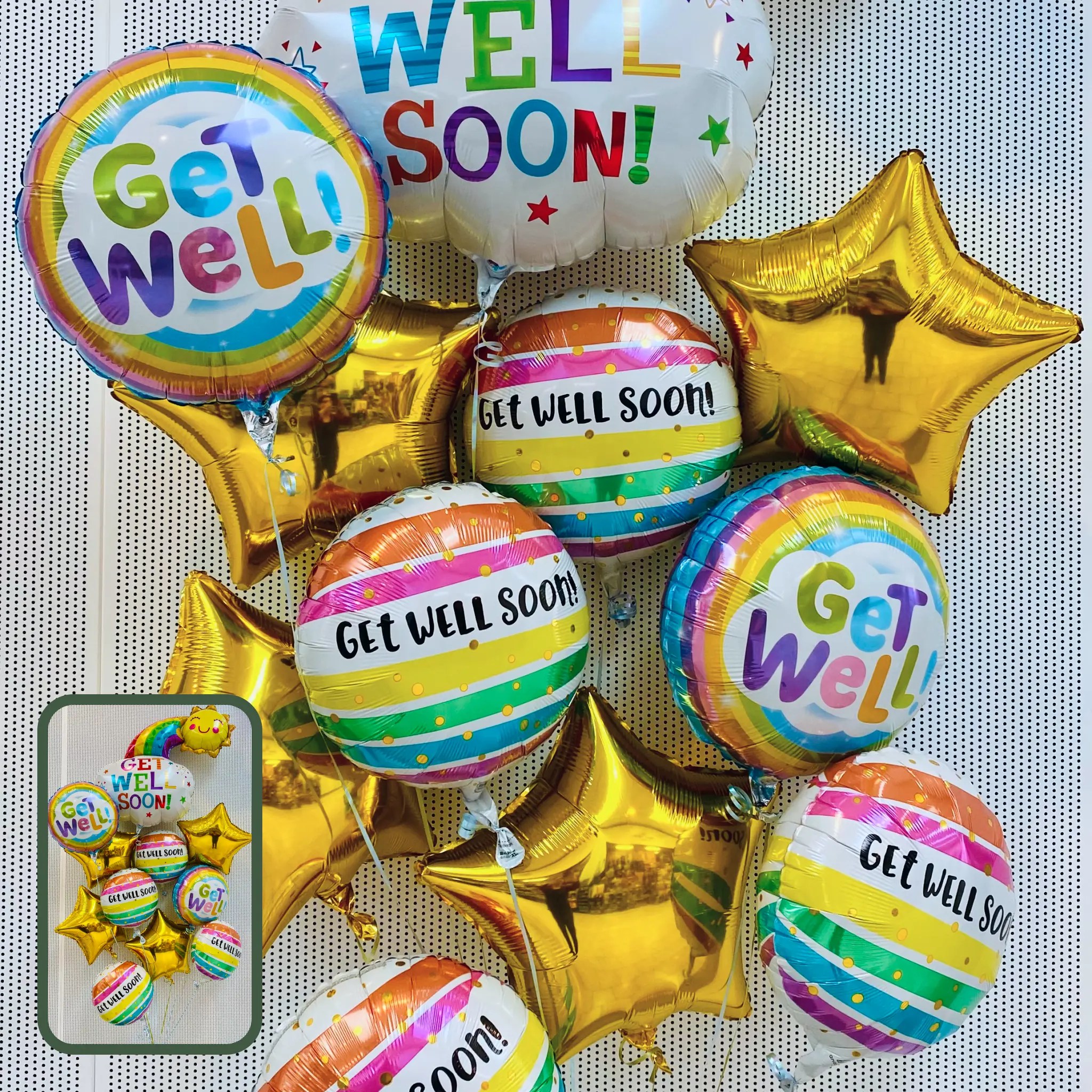 Get Well Balloon Bouquet Beyond Roses Melbourne
