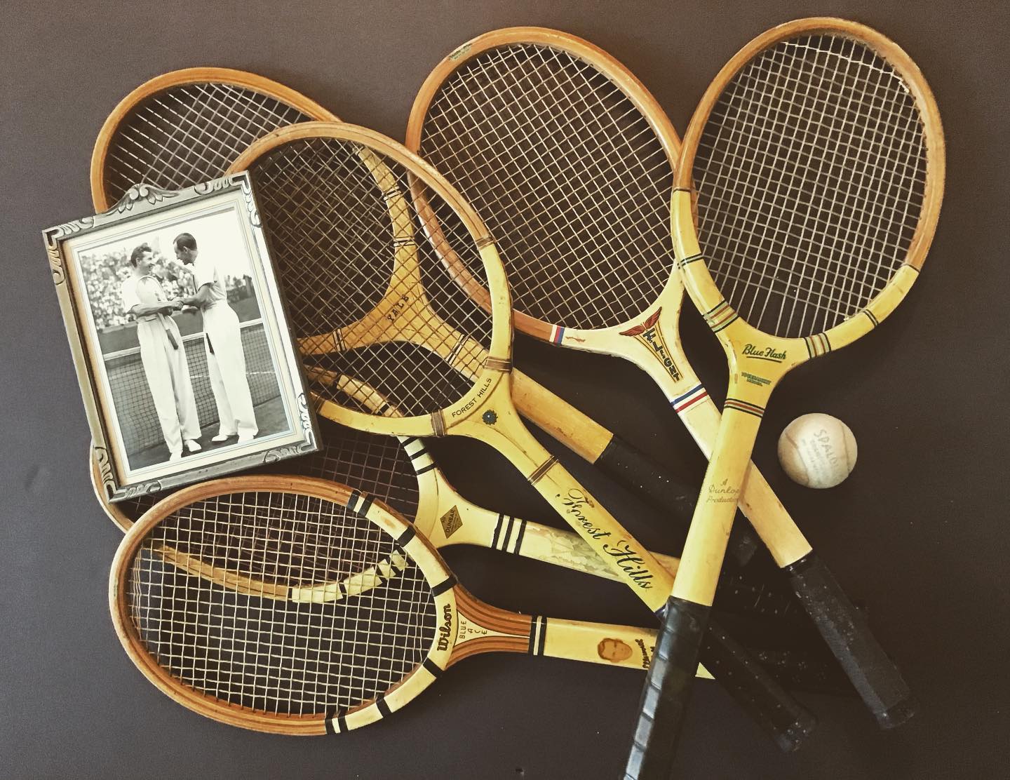 old tennis racquets