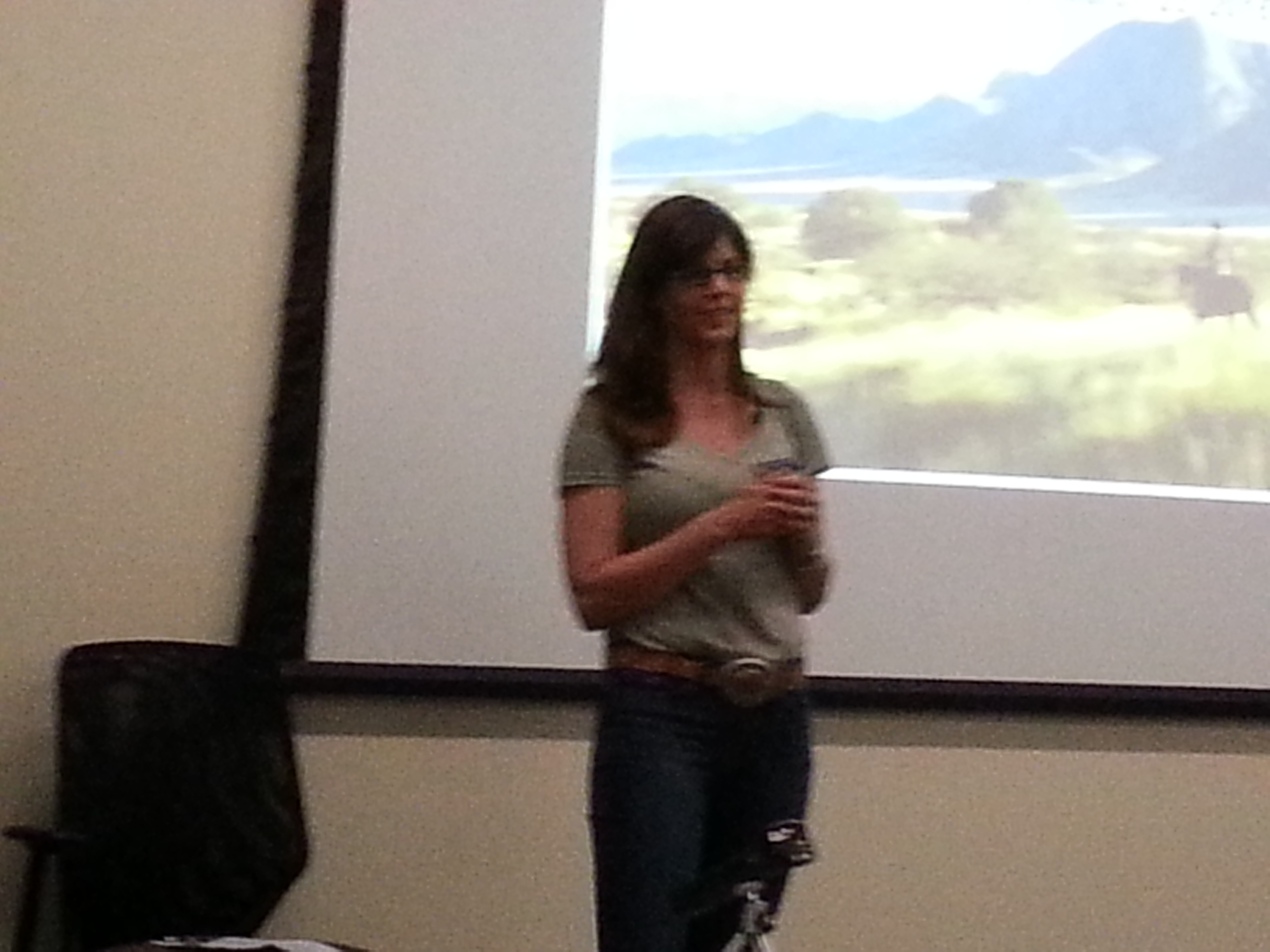 One of the presenters.