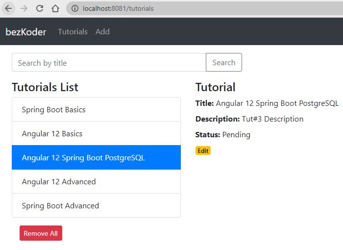 Angular 12 Spring Boot Postgresql Example Build Crud App Bezkoder - Download Ultra HD Minimal Picture | Full HD