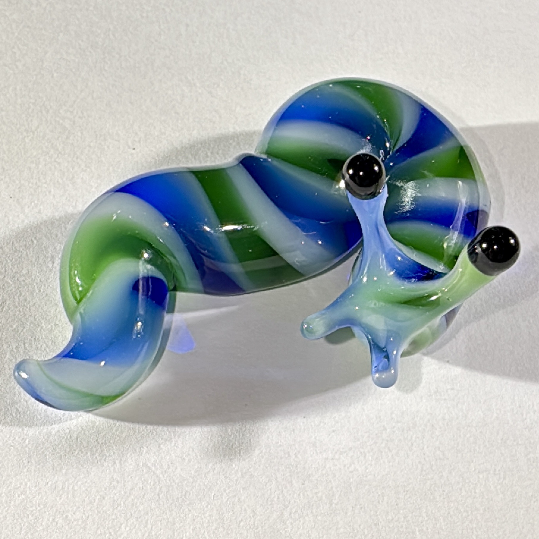 Blue / Green / Jade White Slug Sculpture