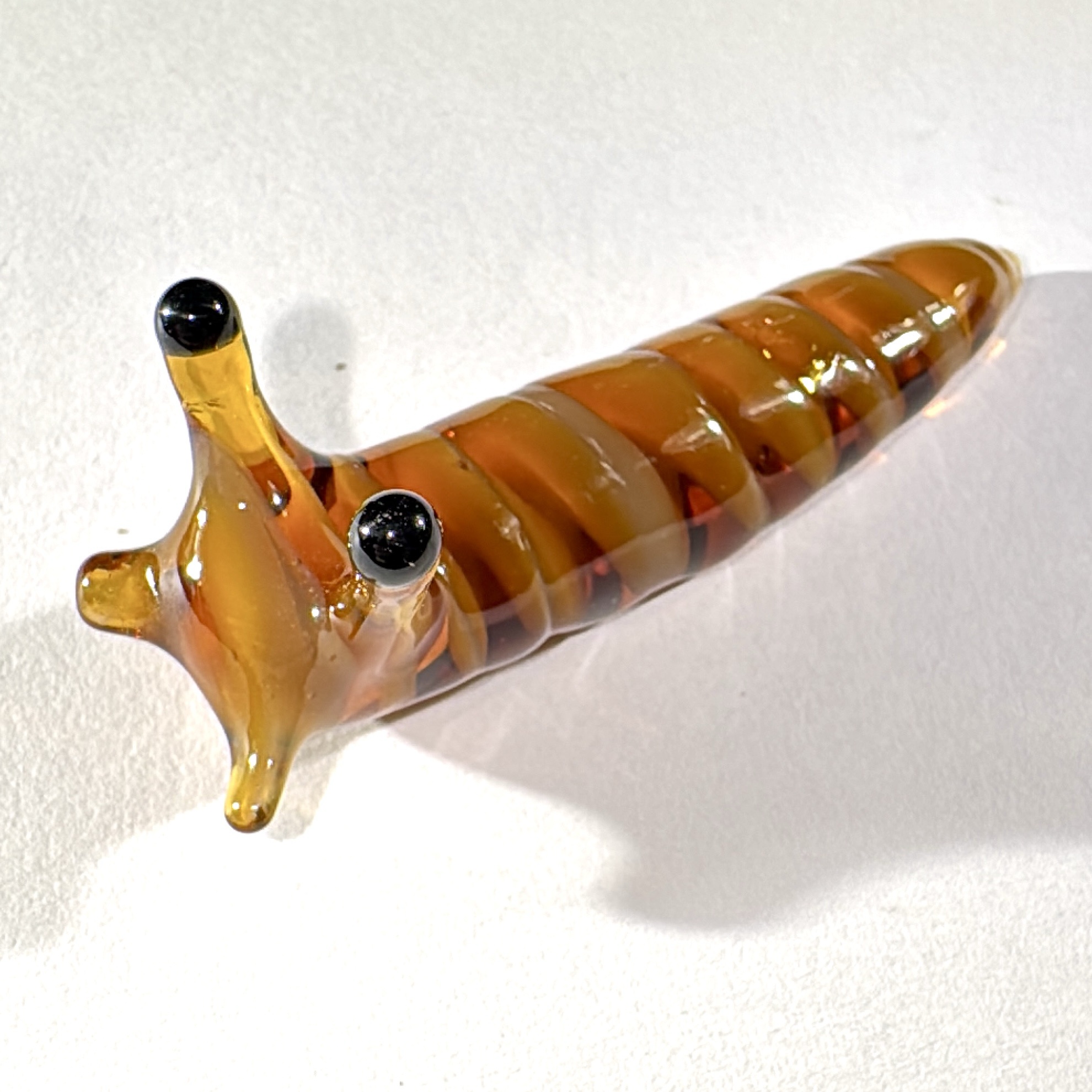 Striped Amber Slug Sculpture
