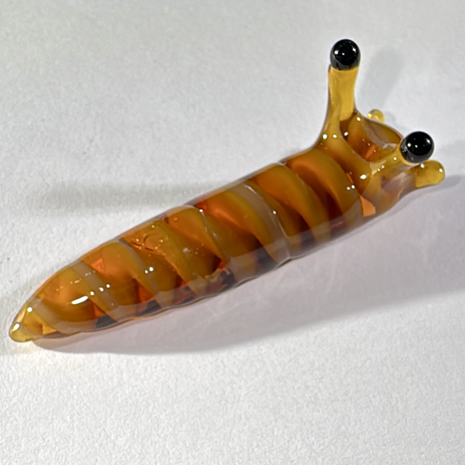 Striped Amber Slug Sculpture