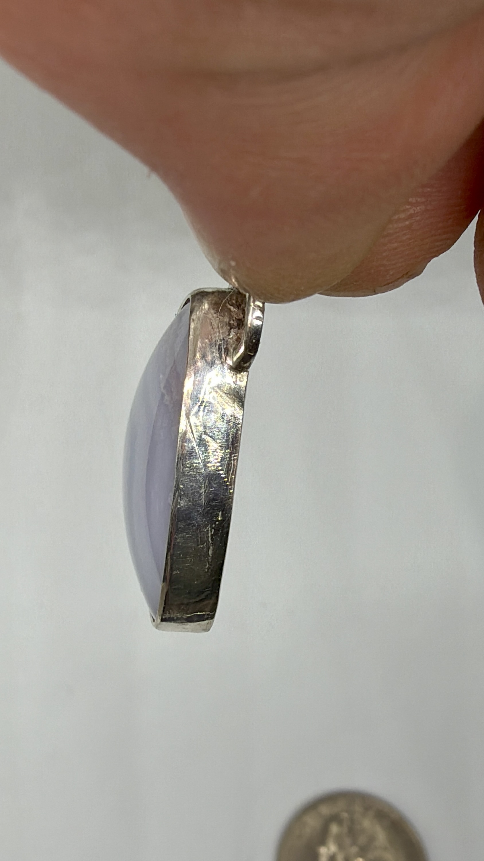Blue Lace Agate In .925 Silver