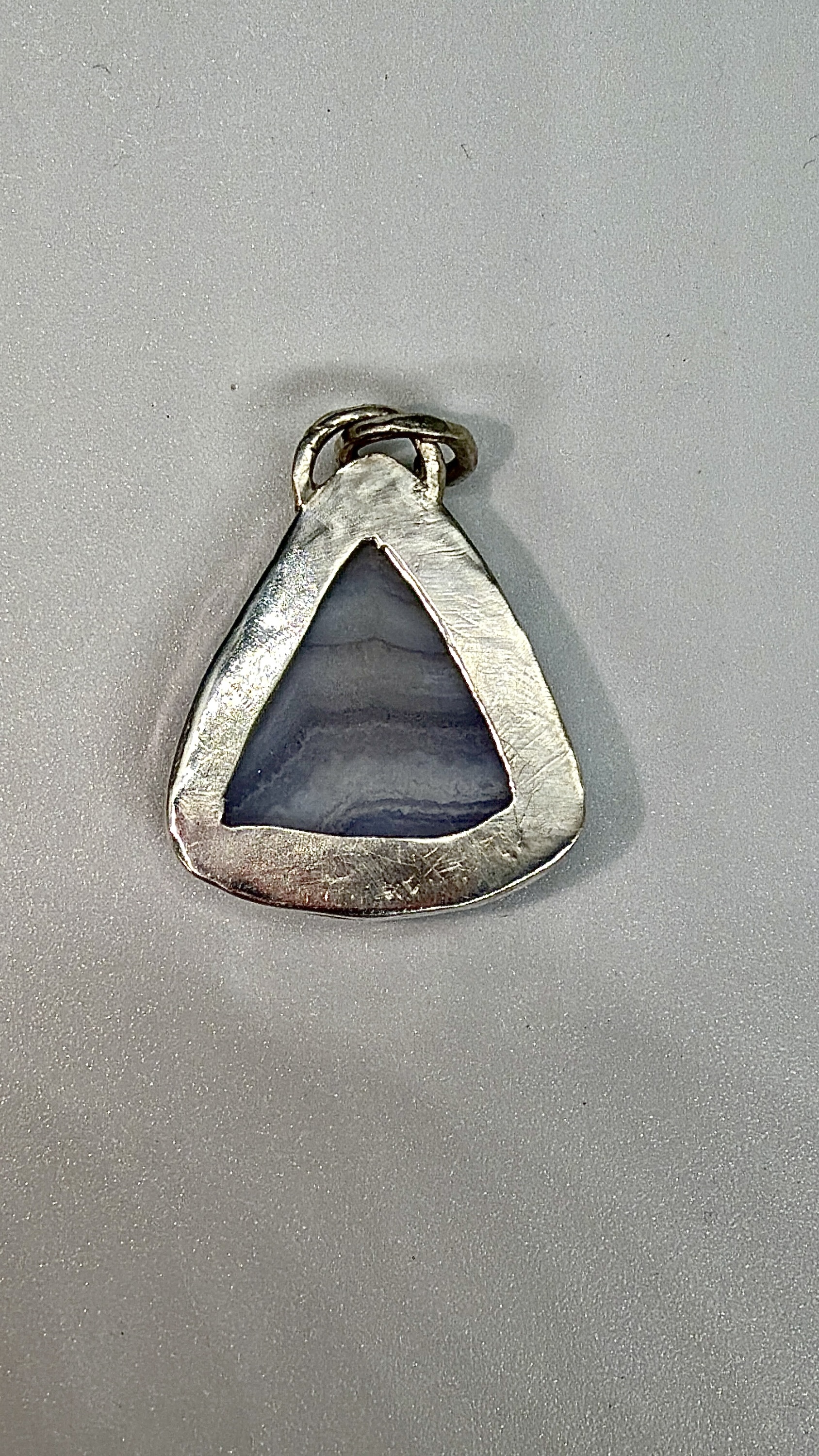 Blue Lace Agate In .925 Silver