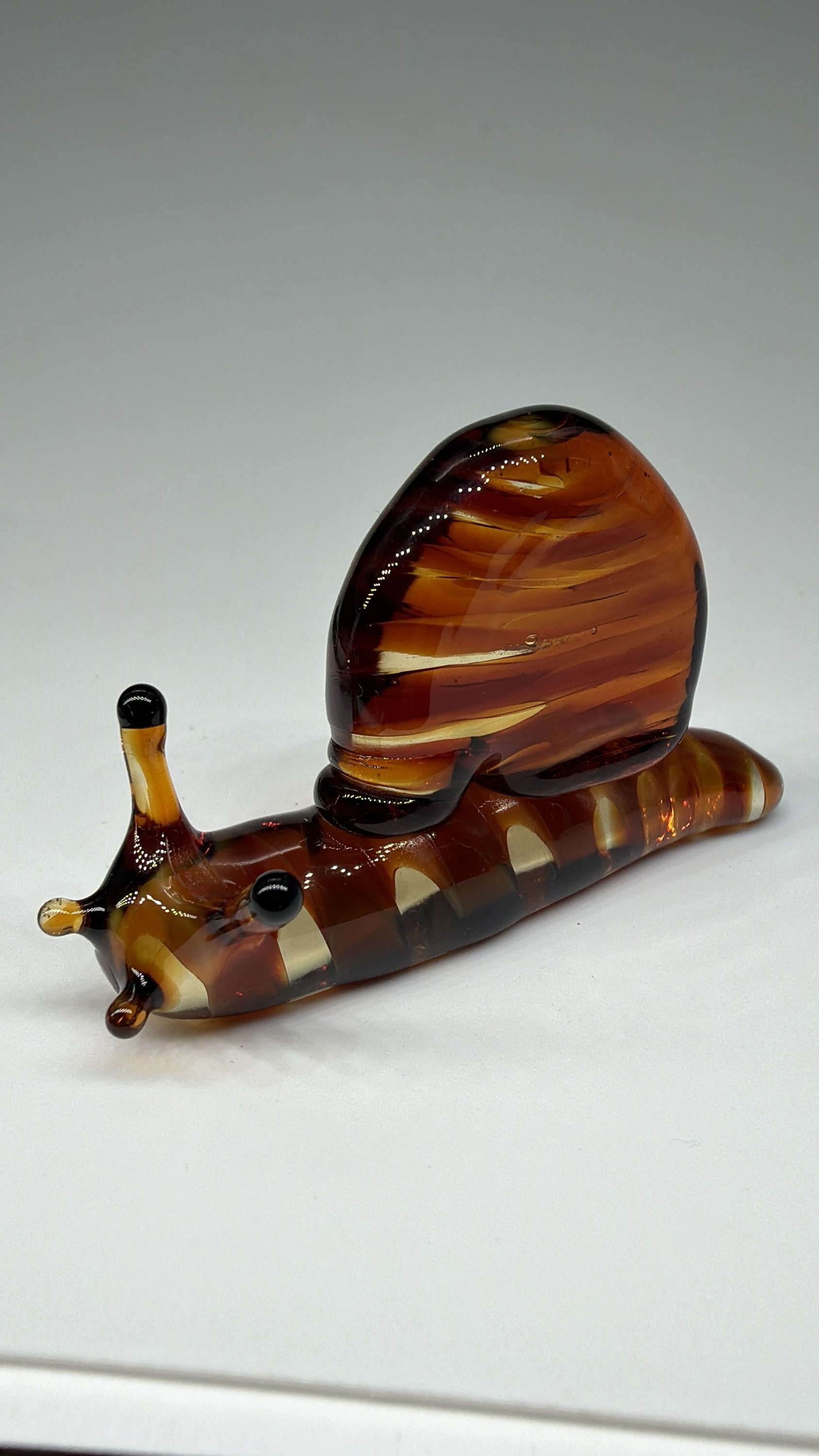 UV Amber Snail Sculpture