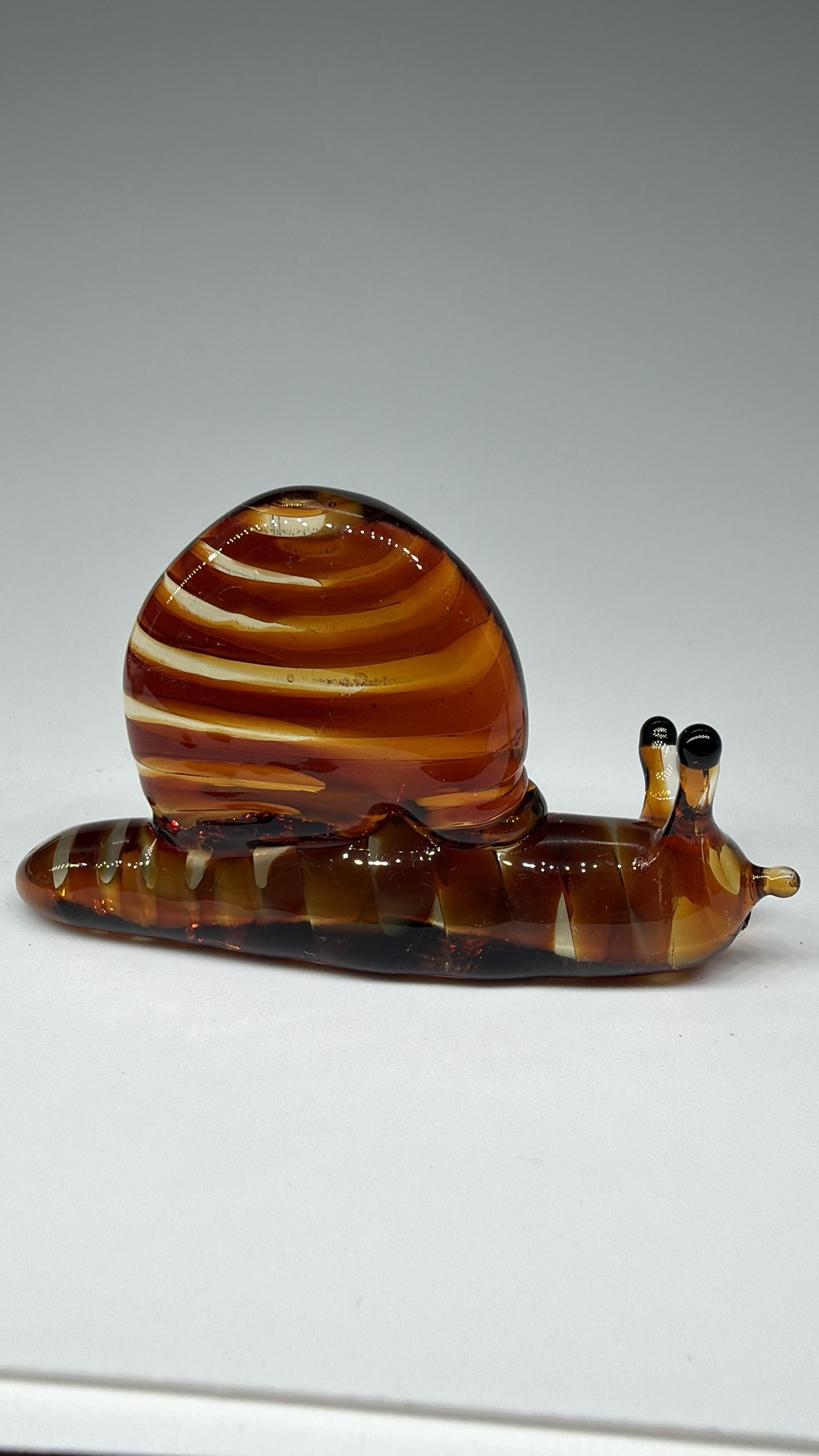 UV Amber Snail Sculpture