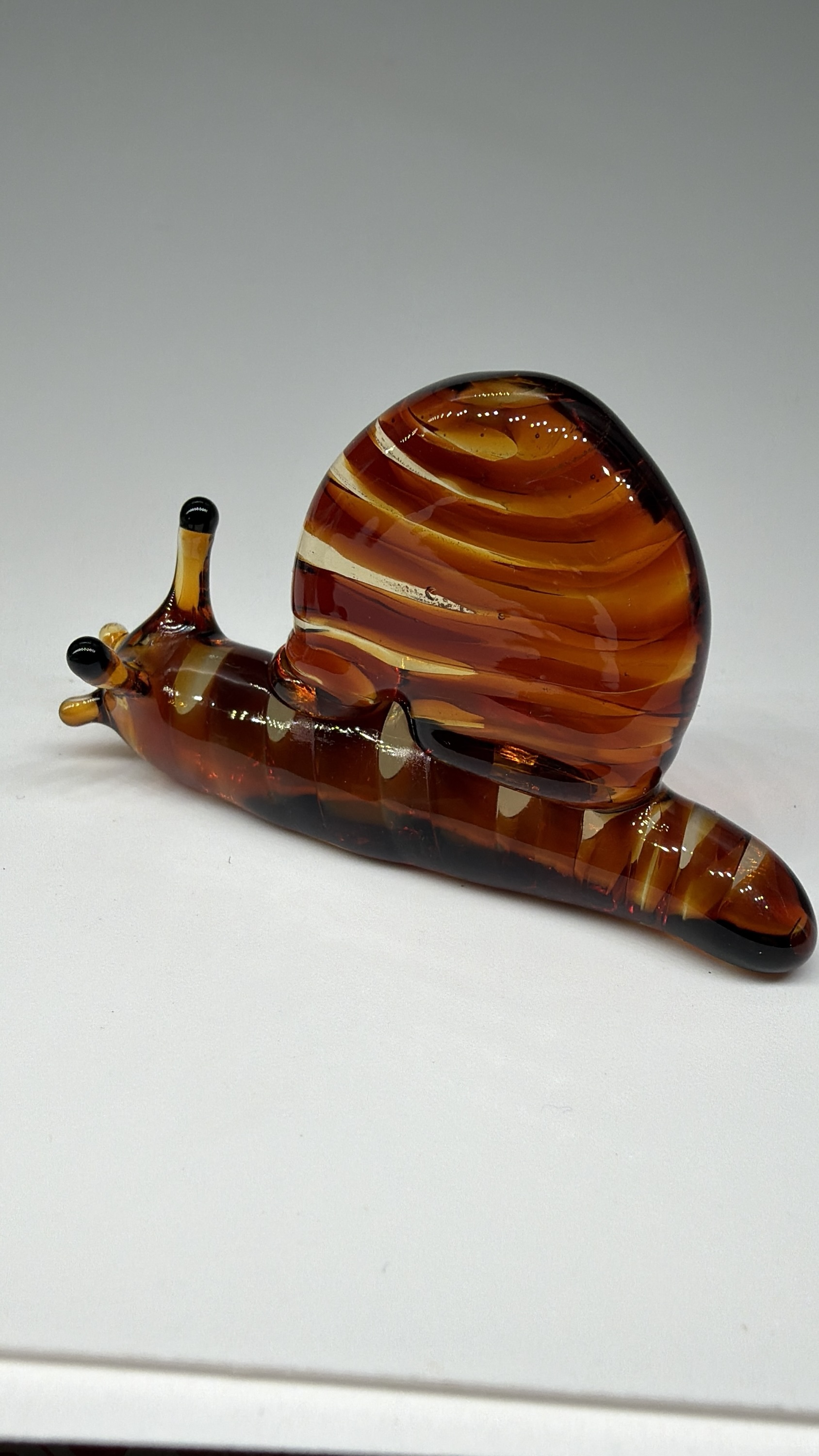 UV Amber Snail Sculpture