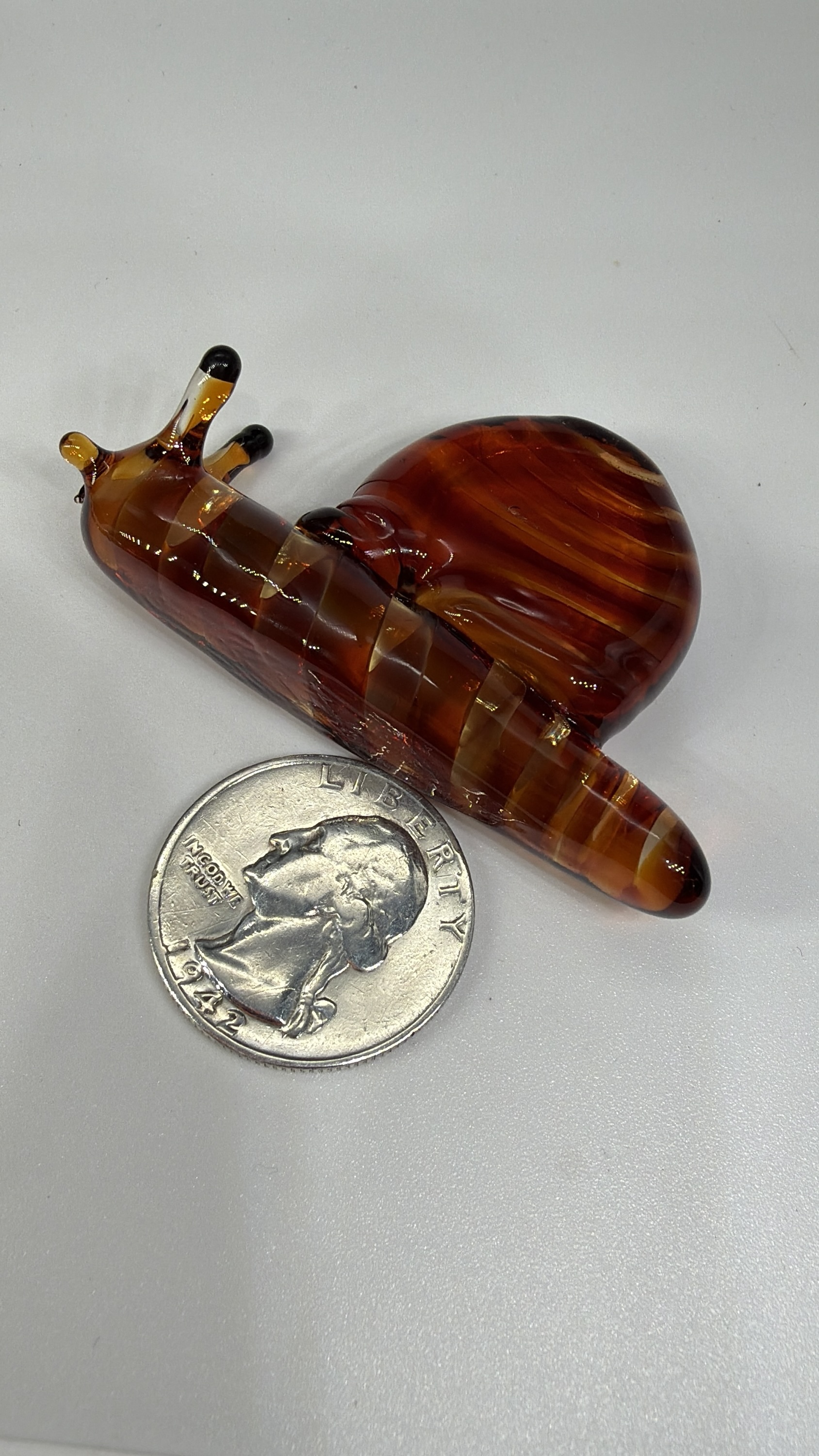 UV Amber Snail Sculpture