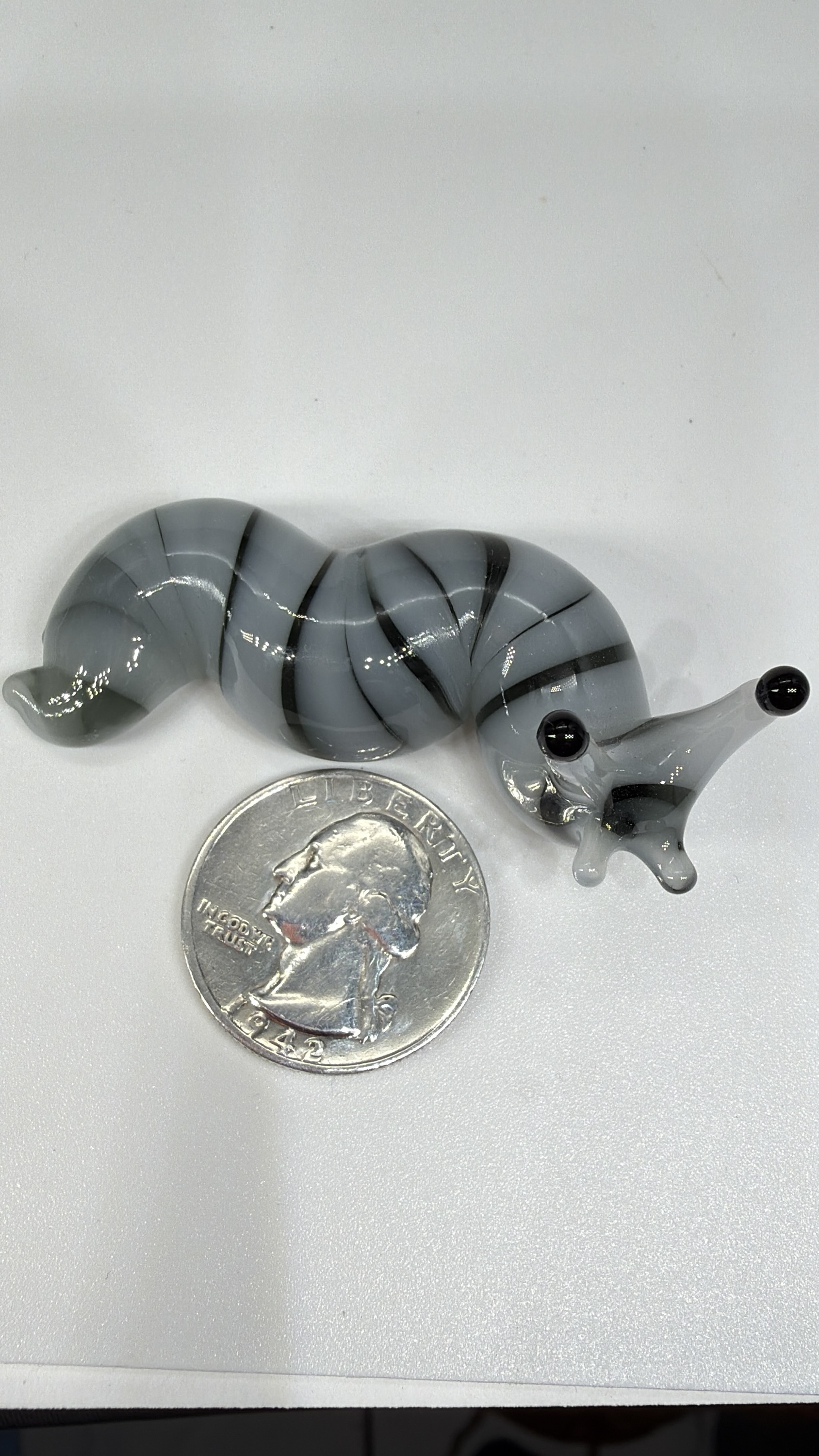 Black/White UV Slug Sculpture