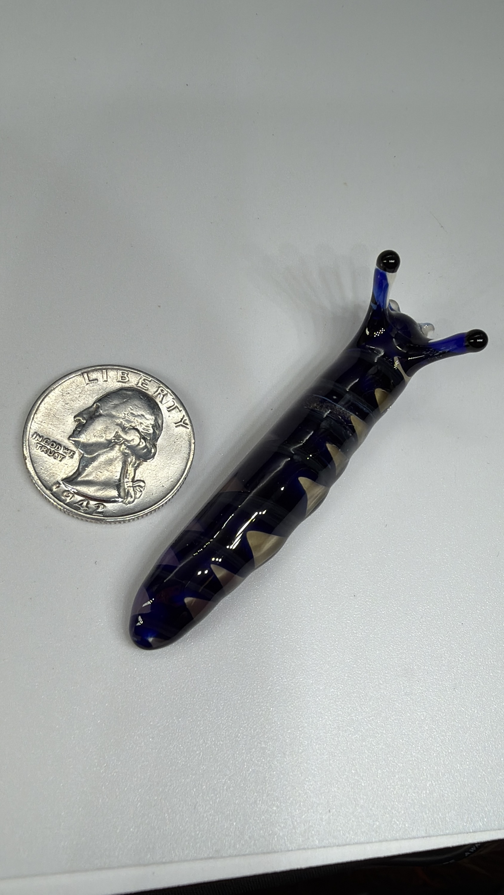 Blue/Champagne Slug Sculpture