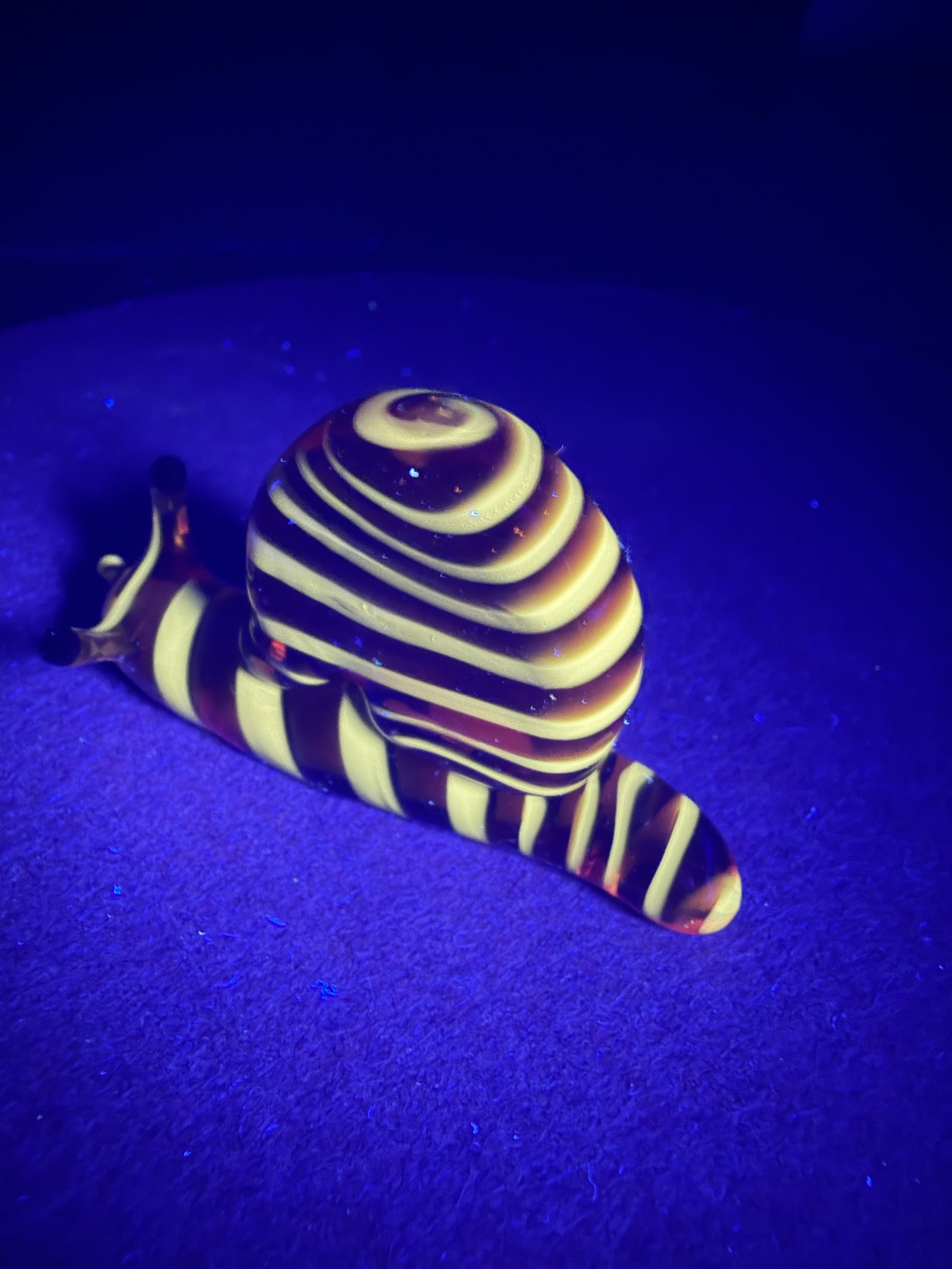 UV Amber Snail Sculpture