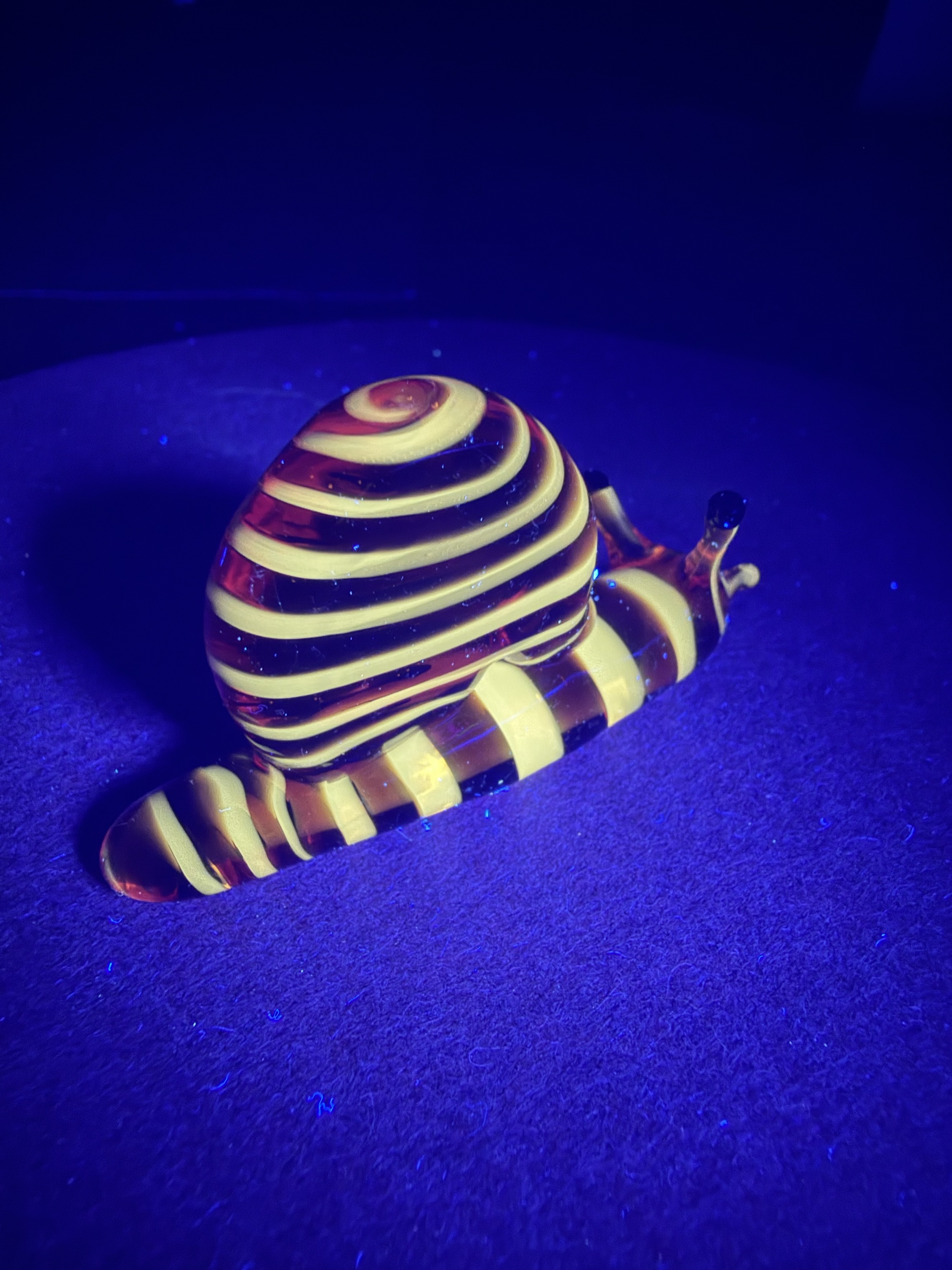 UV Amber Snail Sculpture