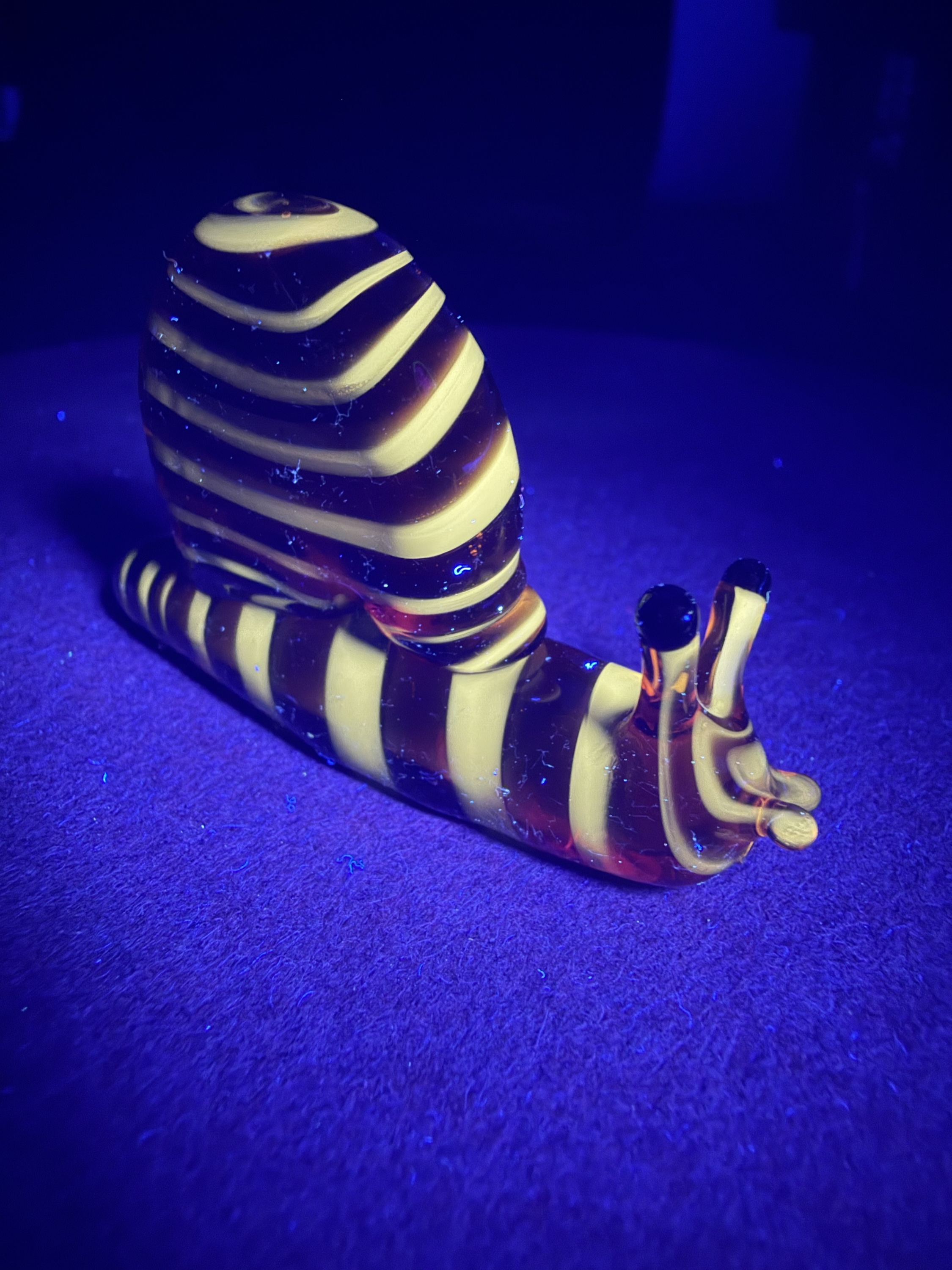 UV Amber Snail Sculpture