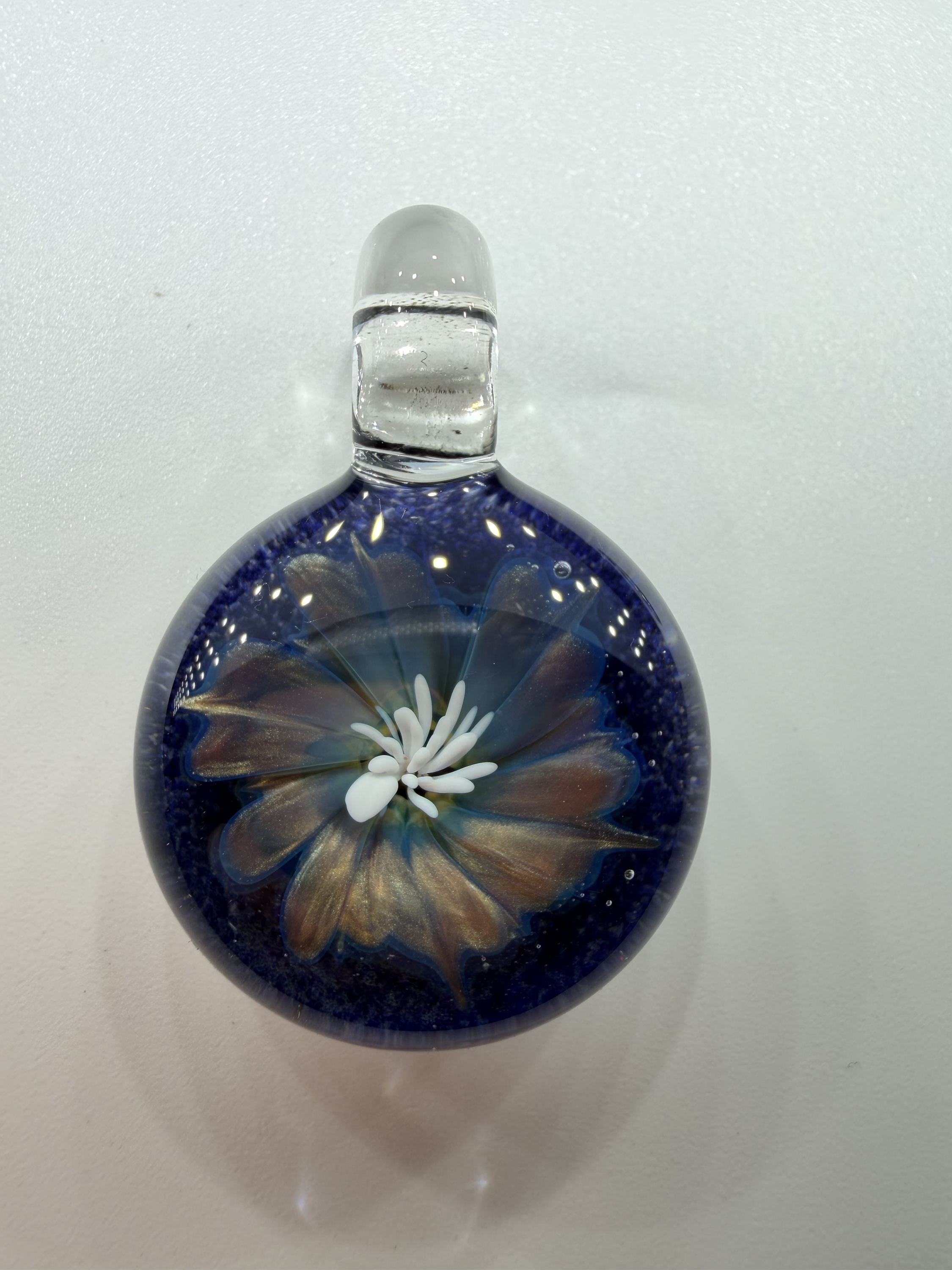 Electrum Flower Pendant