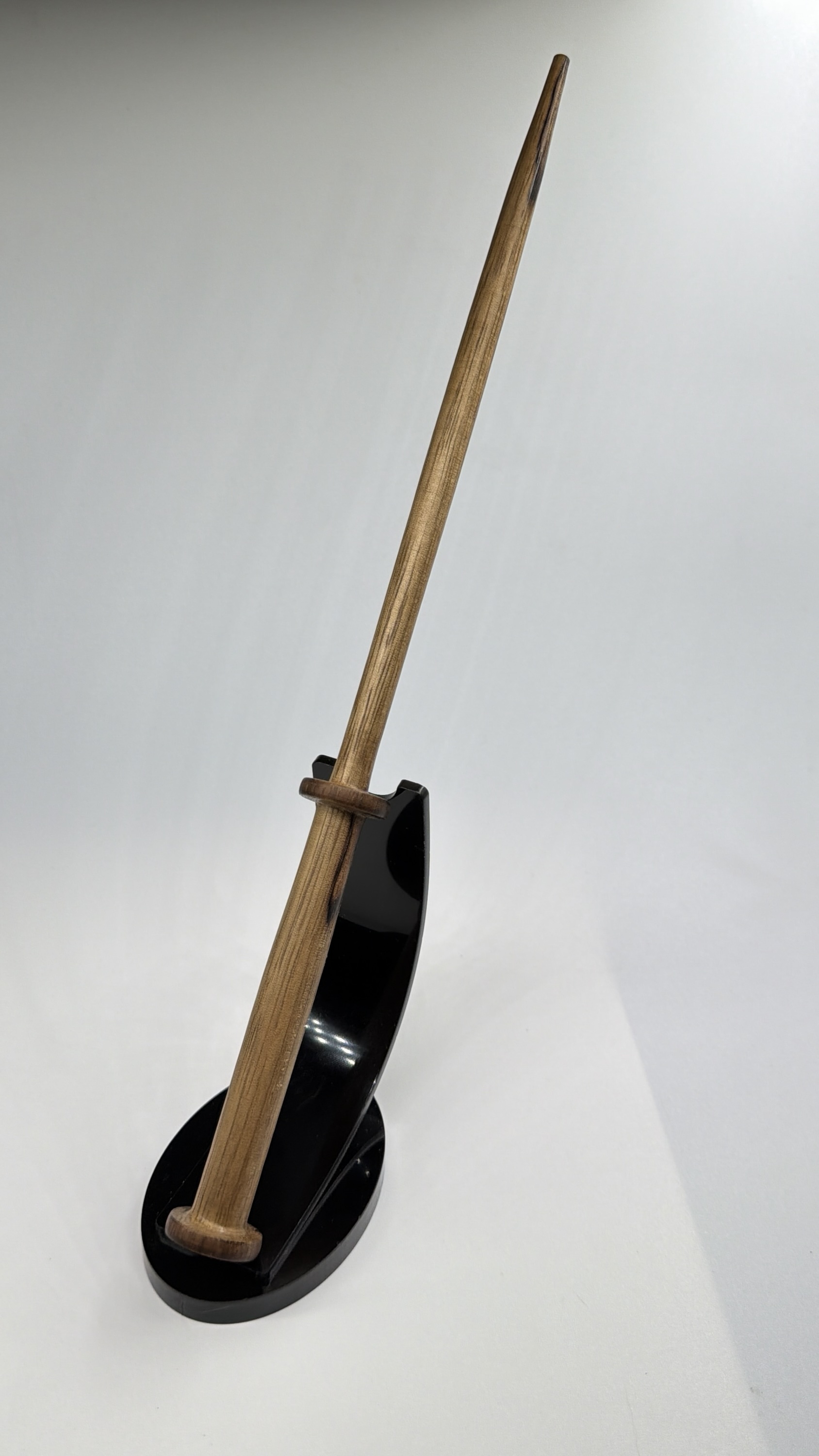 Hand Carved Black Limba Wand