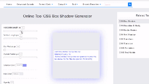 css shadow tool generator blur linl