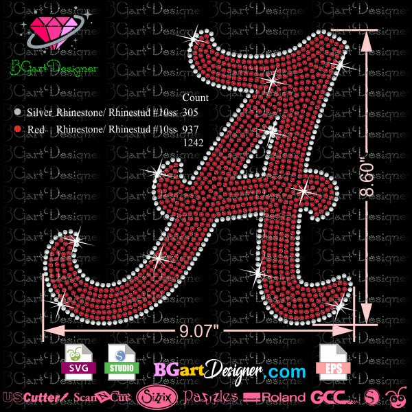 Suitable for apparel, scrapbooks, decals, and many other . Llláalabama Roll Tide Bling Download Templates Svg Files