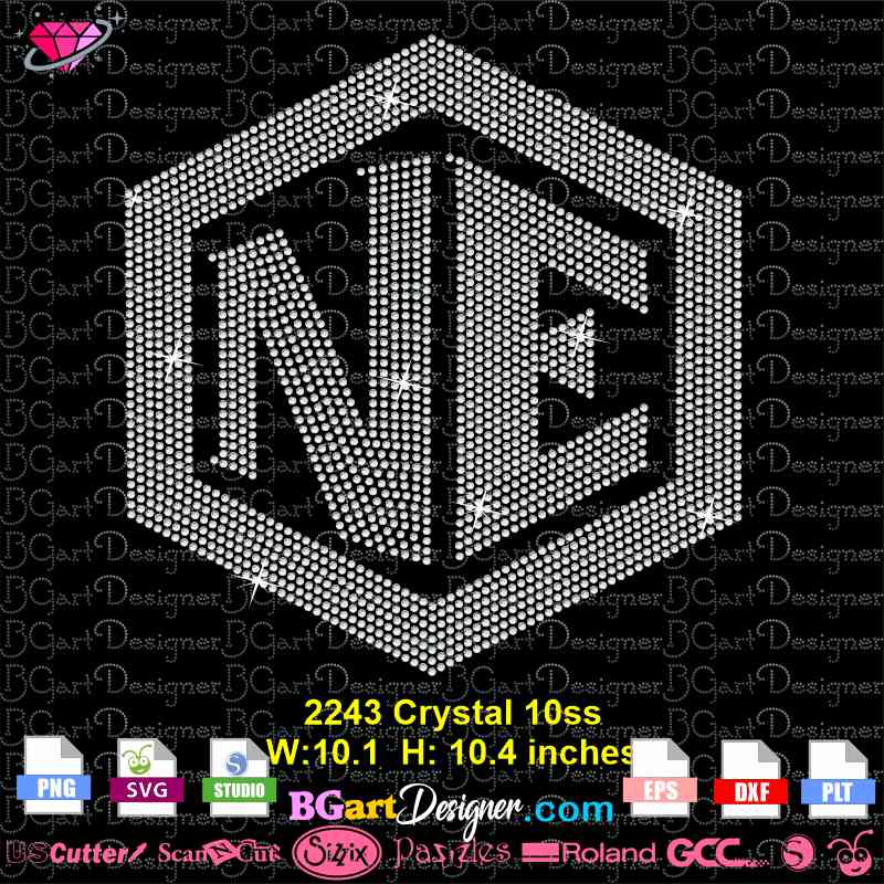 Rhinestone scatter pattern svg, scattered spray effect svg, rhinestones scatter template svg, bling shirt pattern template cricut cut file. Lllá New Edition Logo Rhinestone Svg Bling Cricut Silhouette Cuttable File