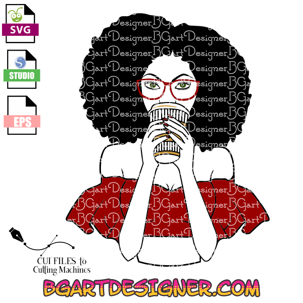 Black woman with glasses svg, afro woman svg, african american woman s. Llláafro Woman Drinking Coffee Svg The Best Cut Files Cricut