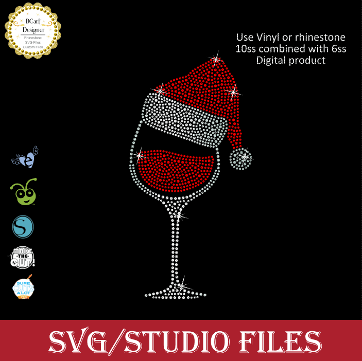Free christmas wine svg for creating your own beautiful and funny christmas wine glasses. Lllásanta Hat Wine Glass Svg Bgartdesigner Custom Svg