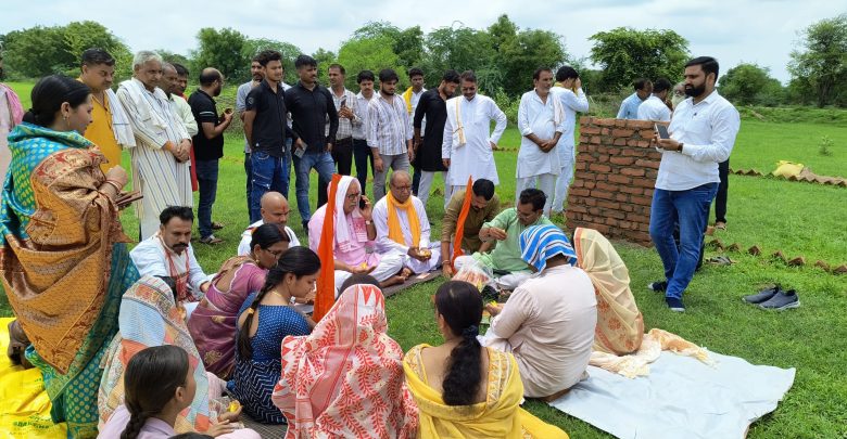 विश्व हिंदू परिषद कार्यालय भवन निर्माण हेतु हुआ भूमि पूजन