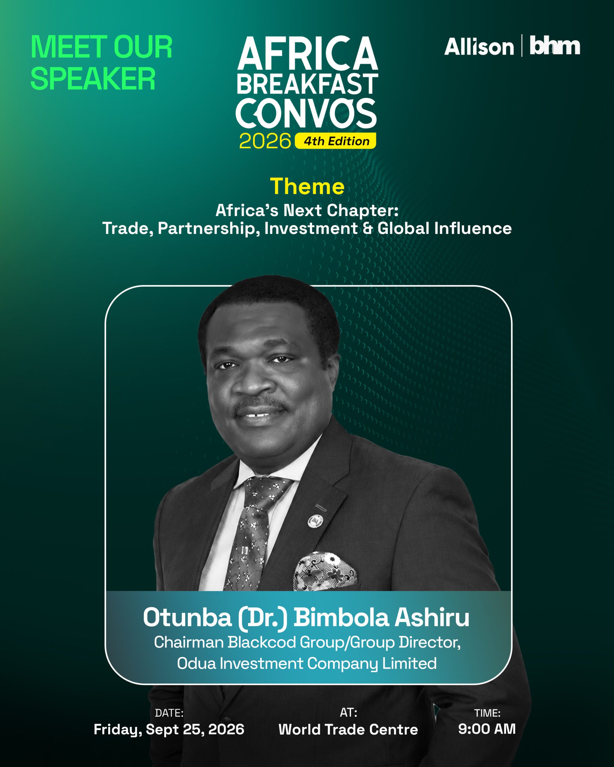 ABC 2026 Names Otunba Bimbola Ashiru As Speaker