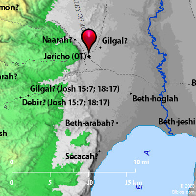 Bible Map Jericho Jericho 