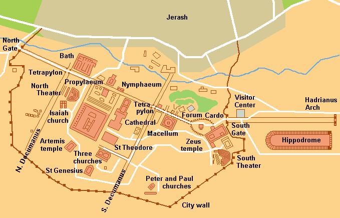Visit To Jerash The Ancient Roman City In Jordan Gorgeous Unknown Jerashmap 
