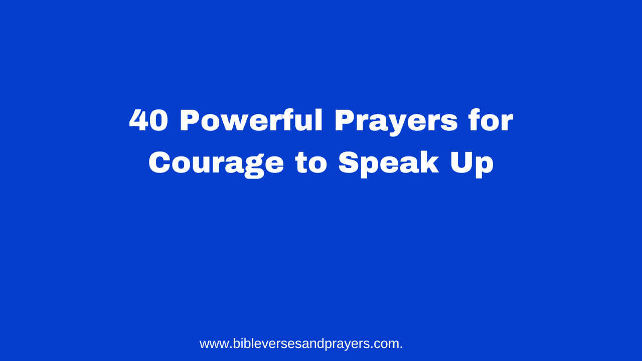 prayers for courage