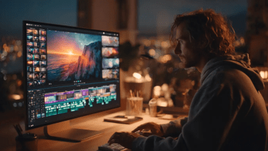 A Christian content creator editing a video in CapCut, symbolizing a guide to video production.