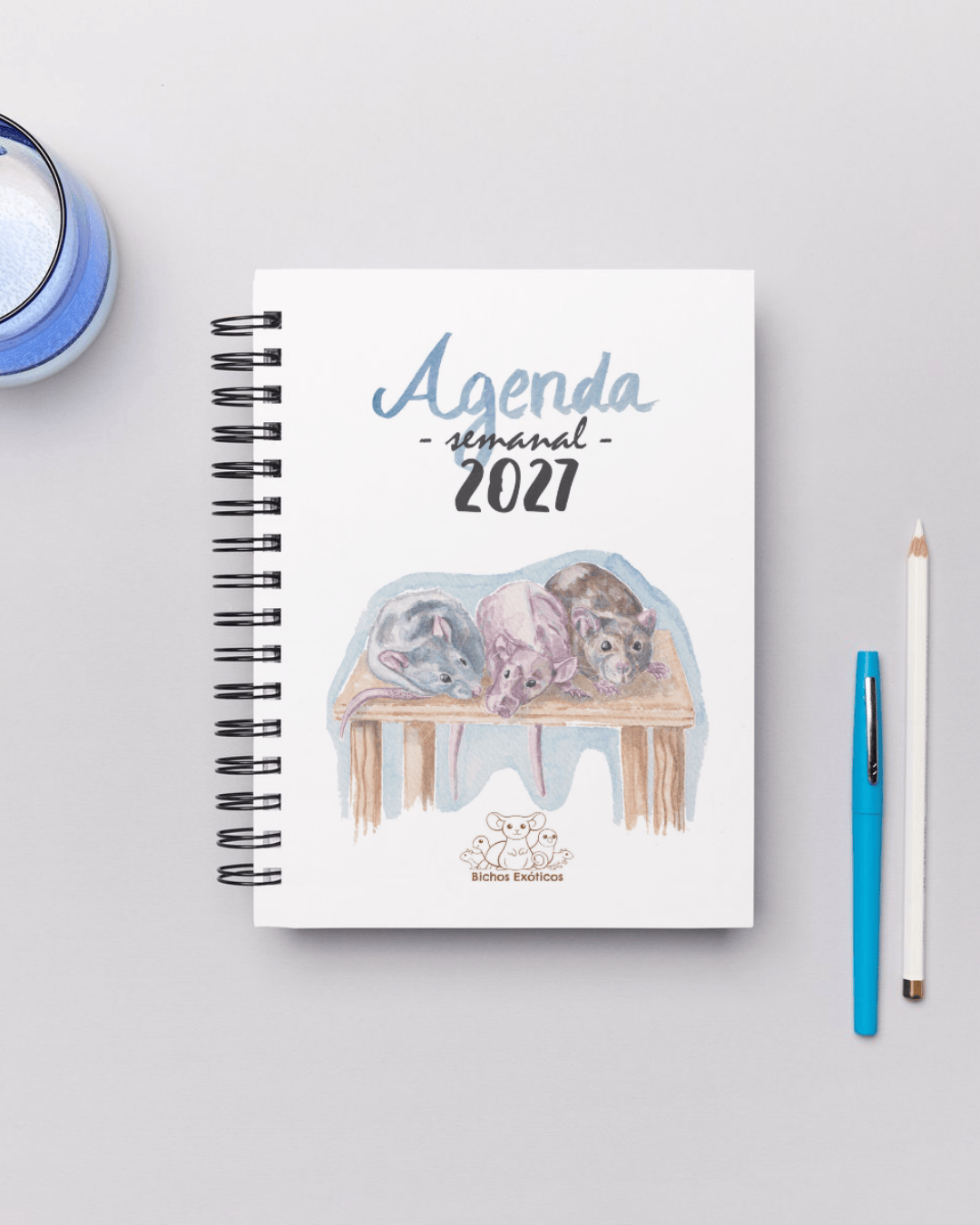 Agenda Semanal - 2027 - Agenda Solidária - Bichos Exóticos